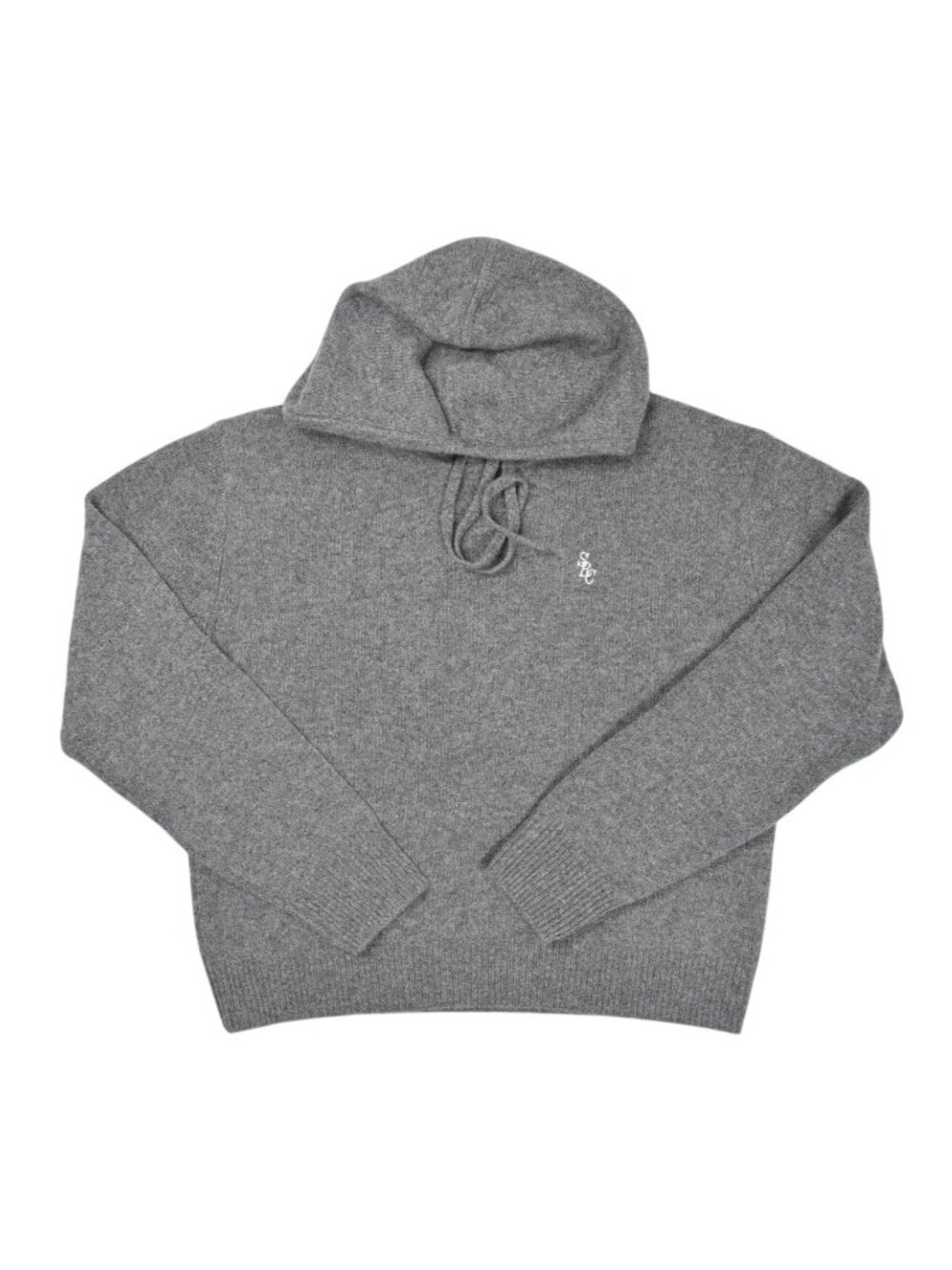 Sporty & Rich Iman Cashmere Hoodie in Grey